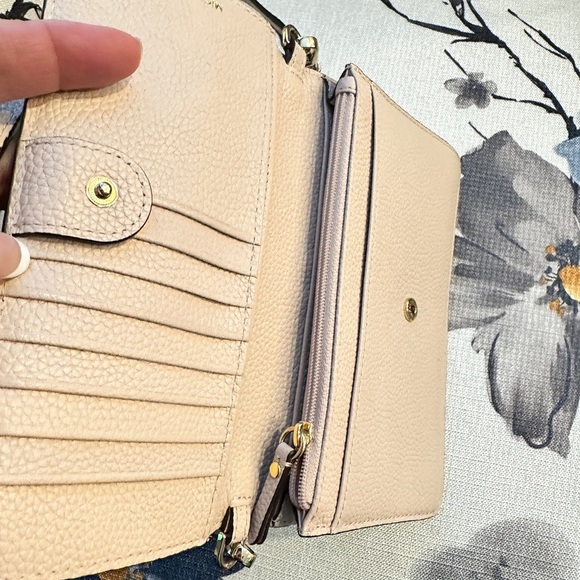 Michael Kors Logo and Leather Convertible Crossbody Bag Brown/Soft Pink - Picture 8 of 9